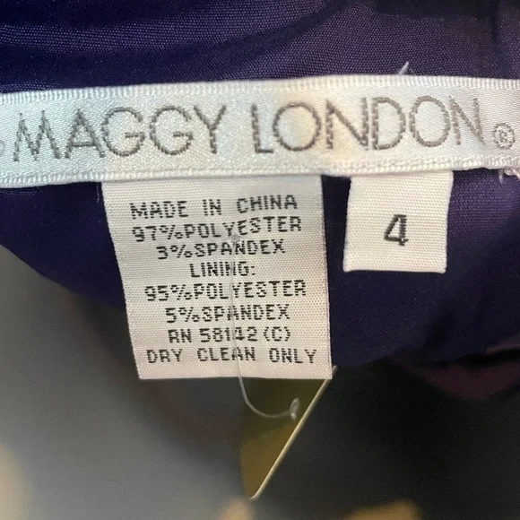 Vintage 00s Y2K Purple Mini Dress by Maggy London - Picture 3 of 3